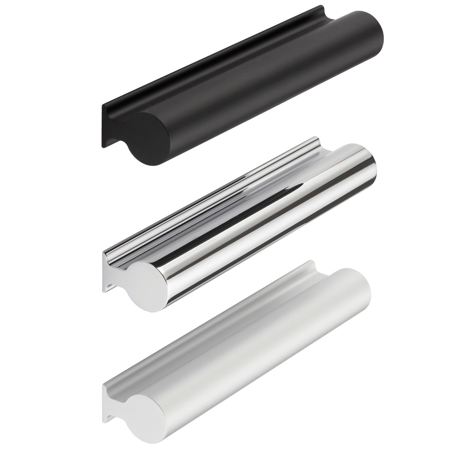 SO-TECH® Möbelgriff Griffleiste HELSING, Aluminium, Lochabstand 96 - 320 mm, Lochabstand 32 mm Aluminium eloxiert - inkl. Schrauben