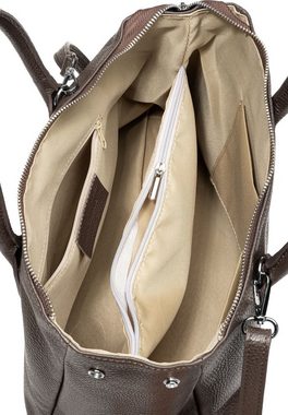Caspar Henkeltasche TL812 klassisch elegante Damen Leder Handtasche