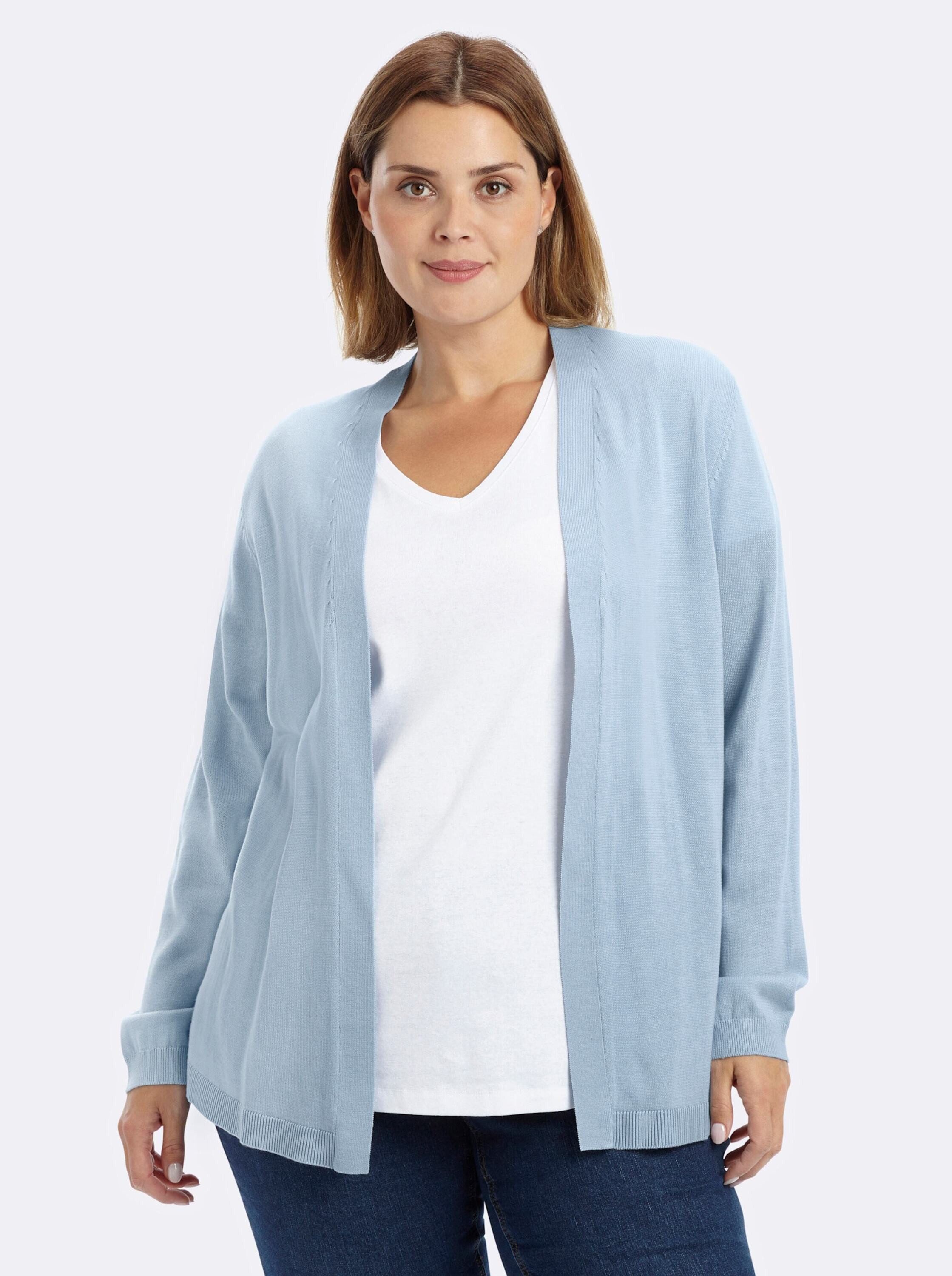 Sheego Strickjacke Strickjacke Langarm Feinstrick