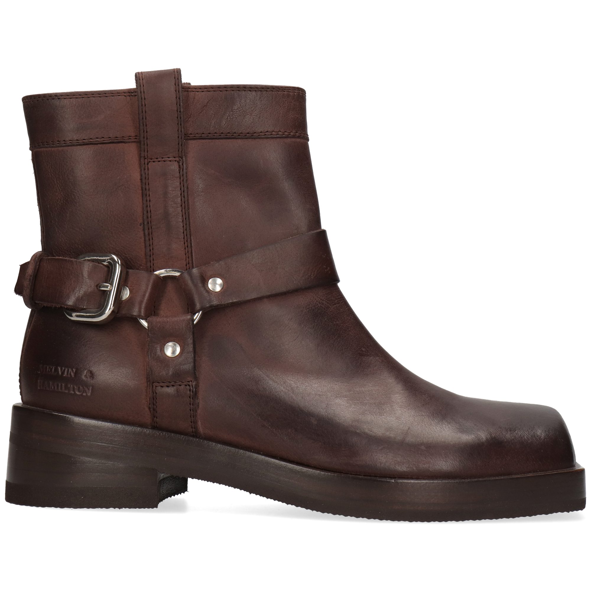 Melvin & Hamilton Sadie 2 Leder-Stiefeletten für Damen Stiefelette Flache Absätze, Echtes Leder, Vegetabile Gerbung