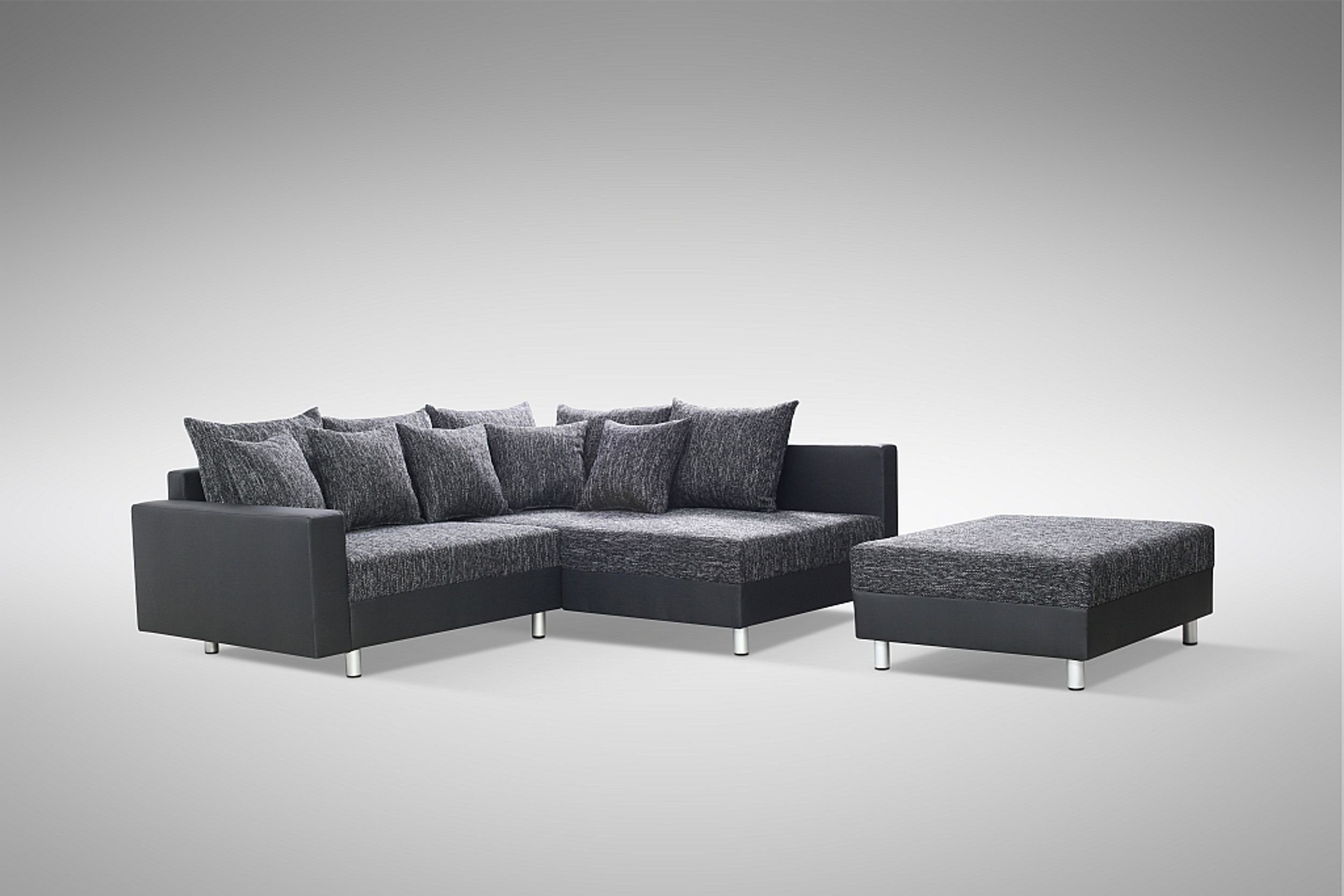 Küchen-Preisbombe Sofa Wohnlandschaft Couch Ecksofa Eckcouch schwarz Eckcou günstig online kaufen