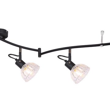 etc-shop LED Deckenleuchte, Leuchtmittel nicht inklusive, Spotleiste 6-Flammig Deckenleuchte 6 Strahler Deckenlampe schwenkbar