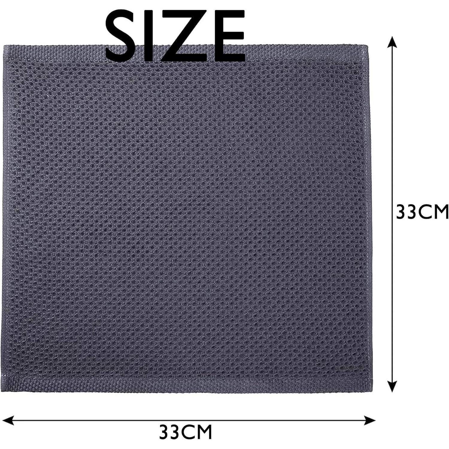 BW&HM Baumwolltücher Spültücher 6er Set 33x33 cm Grau waschbar optimal für Reinigungstuch