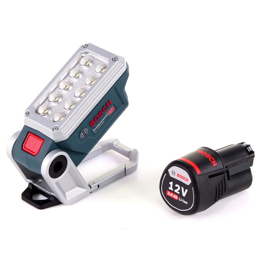 Bosch Professional Baustrahler Akku Lampe GLI 12V-330 DeciLED + 1 x 3,0 Ah Akku - ohne Ladegerät