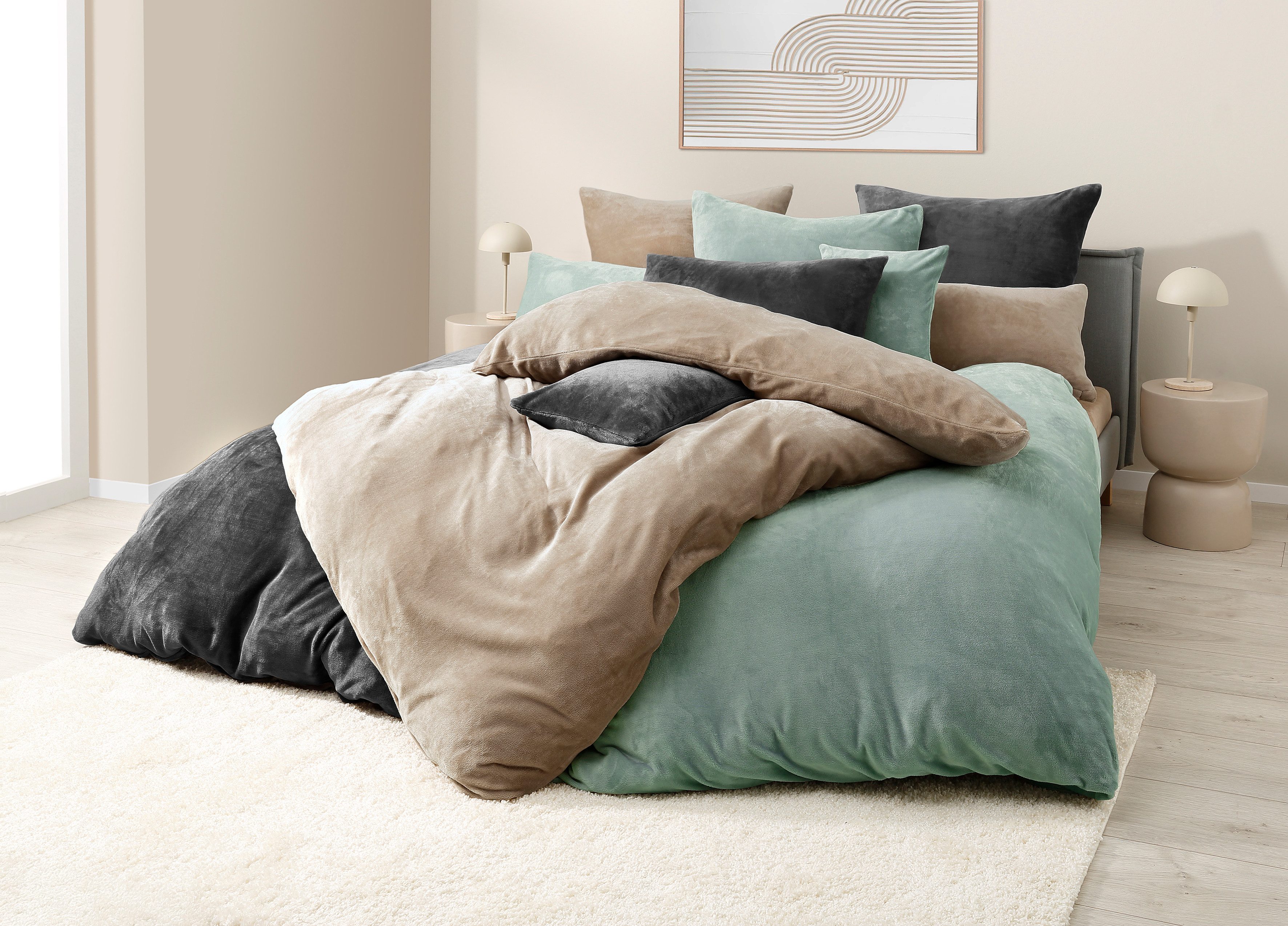 OTTO home Kissenbezug Desner3, besonders weich im Griff, Cashmere-Touch, (2 Stück), Kissenhülle mit Reißverschluss – Bild 5 von 5