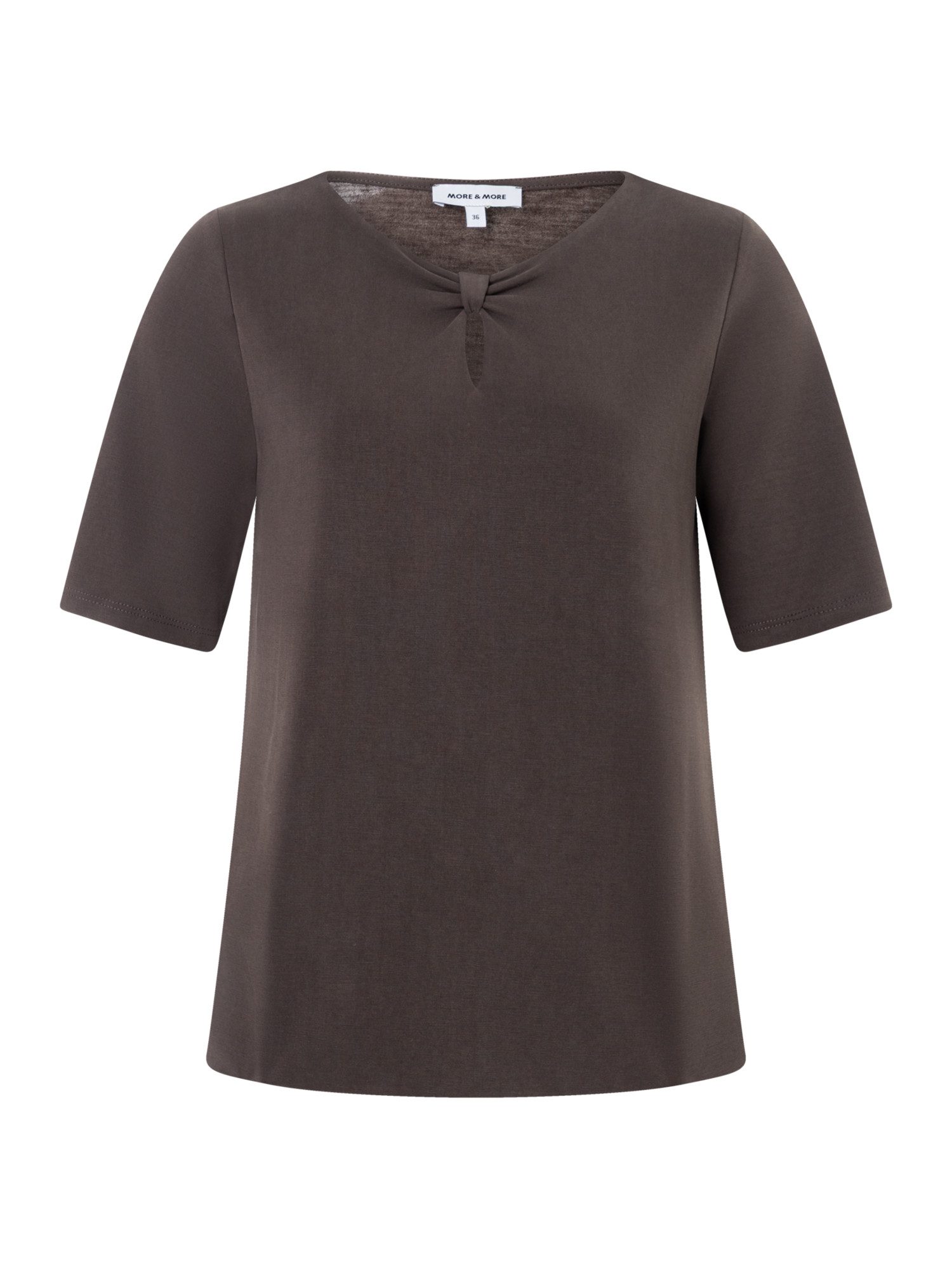 MORE&MORE Kurzarmshirt softes Halbarmshirt, Knot-Detail