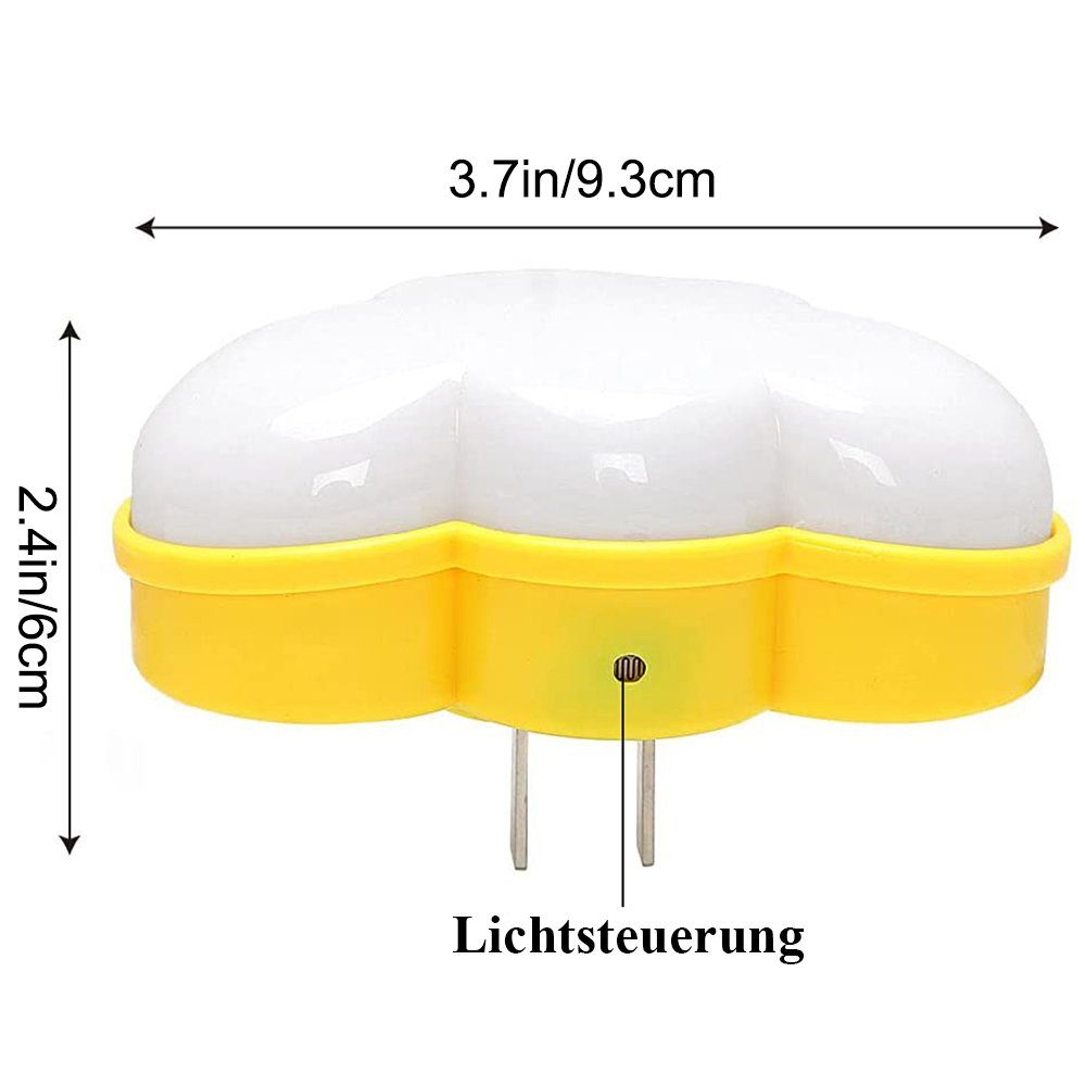 Sensor Schlafzimmer, Plug-in LED mit Nachtlicht Nachtlicht warmes Steckdose Warmweiß, Nachtlicht für Kinder Kinderzimmer, Qelus Dämmerungssensor, Weiß,