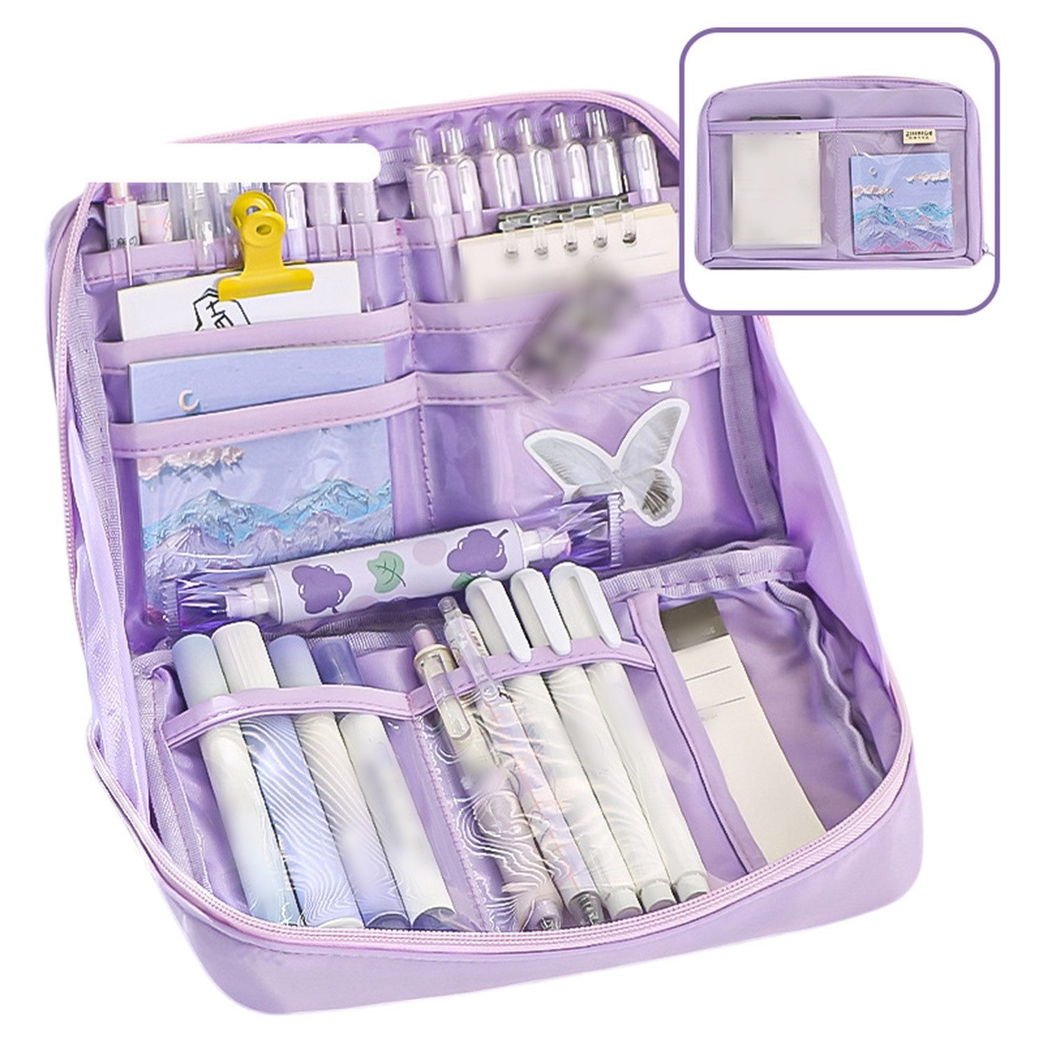 LIANNA Federmäppchen Federmäppchen Federmäppchen, Schreibwaren Schreibtisch Organizer, (Set, 1-tlg., Künstlerbedarf und kleinen Accessoires), Große Kapazität für eine Vielzahl von Bürobedarf