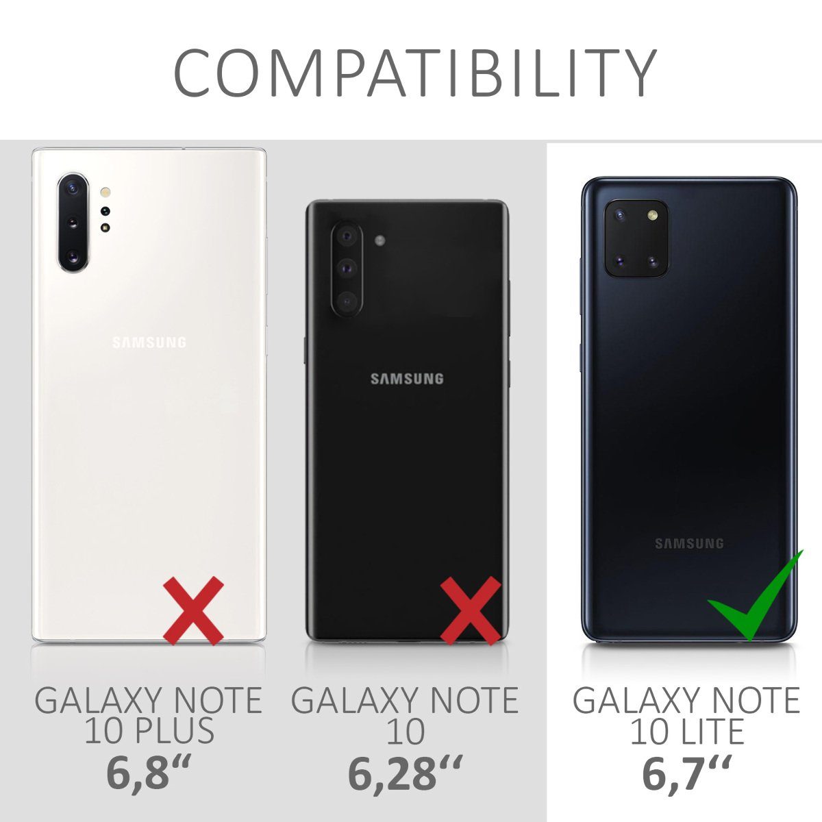 kwmobile Handyhülle Hülle für Samsung Galaxy Note 10 Lite, Hülle Silikon - Soft Handyhülle - Handy Case Cover – Bild 4 von 5