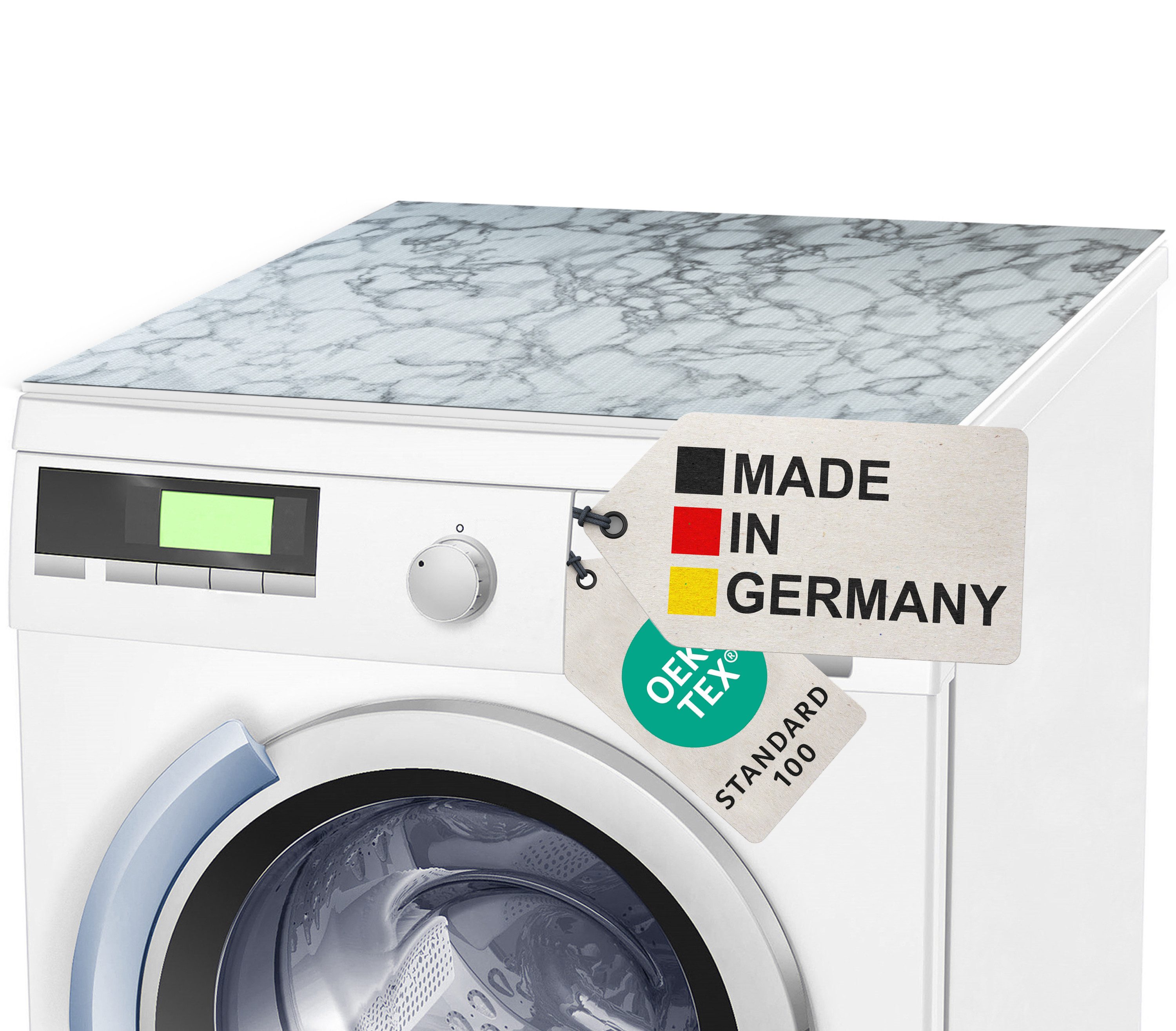 BAUHELD Antirutschmatte Waschmaschine [Made in Germany], 60x60 cm, Waschmaschinenauflage mit Vinyl-Beschichtung, Als Waschmaschinenbezug, Waschmaschinenabdeckung, Auch für Trockner