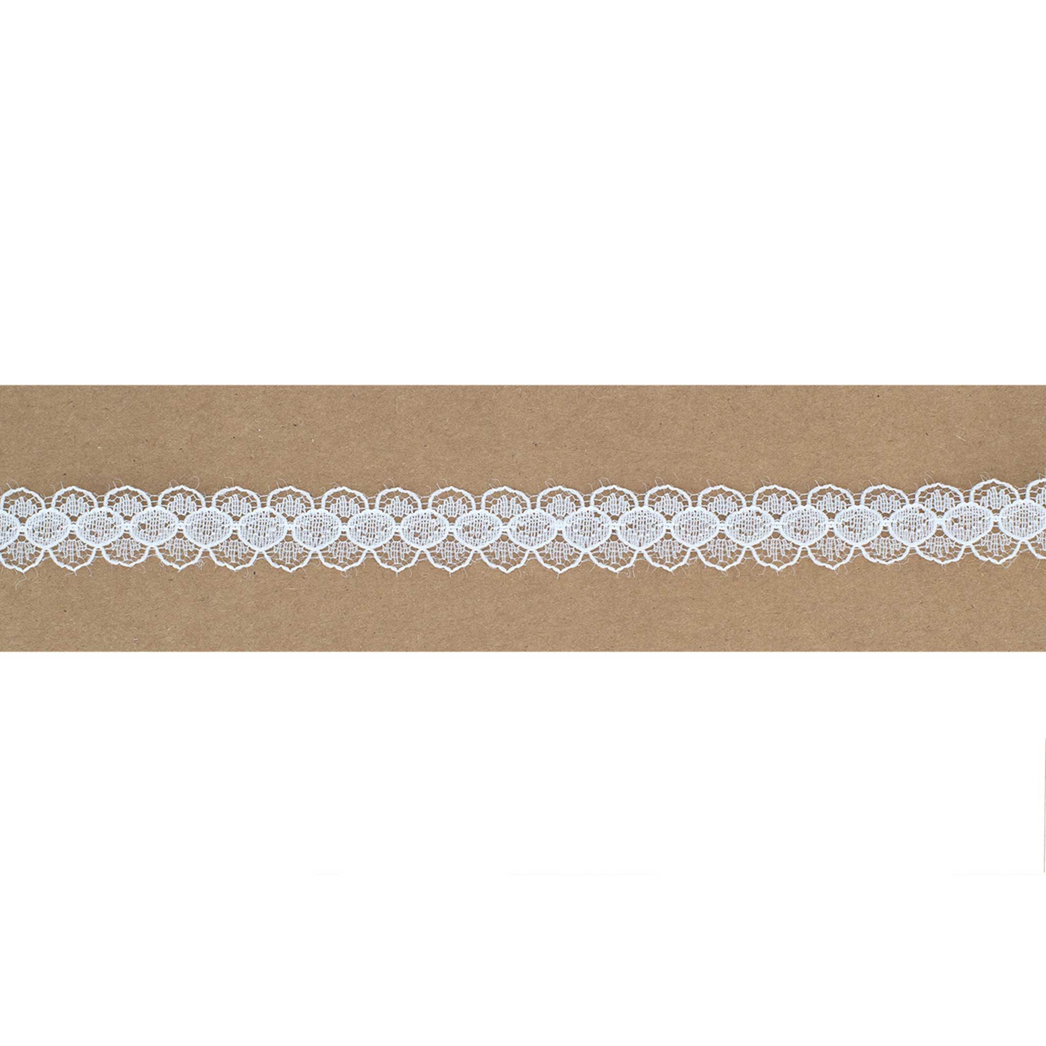 Creativery Spitzenband, Spitzenband 15mm x 10m Weiß