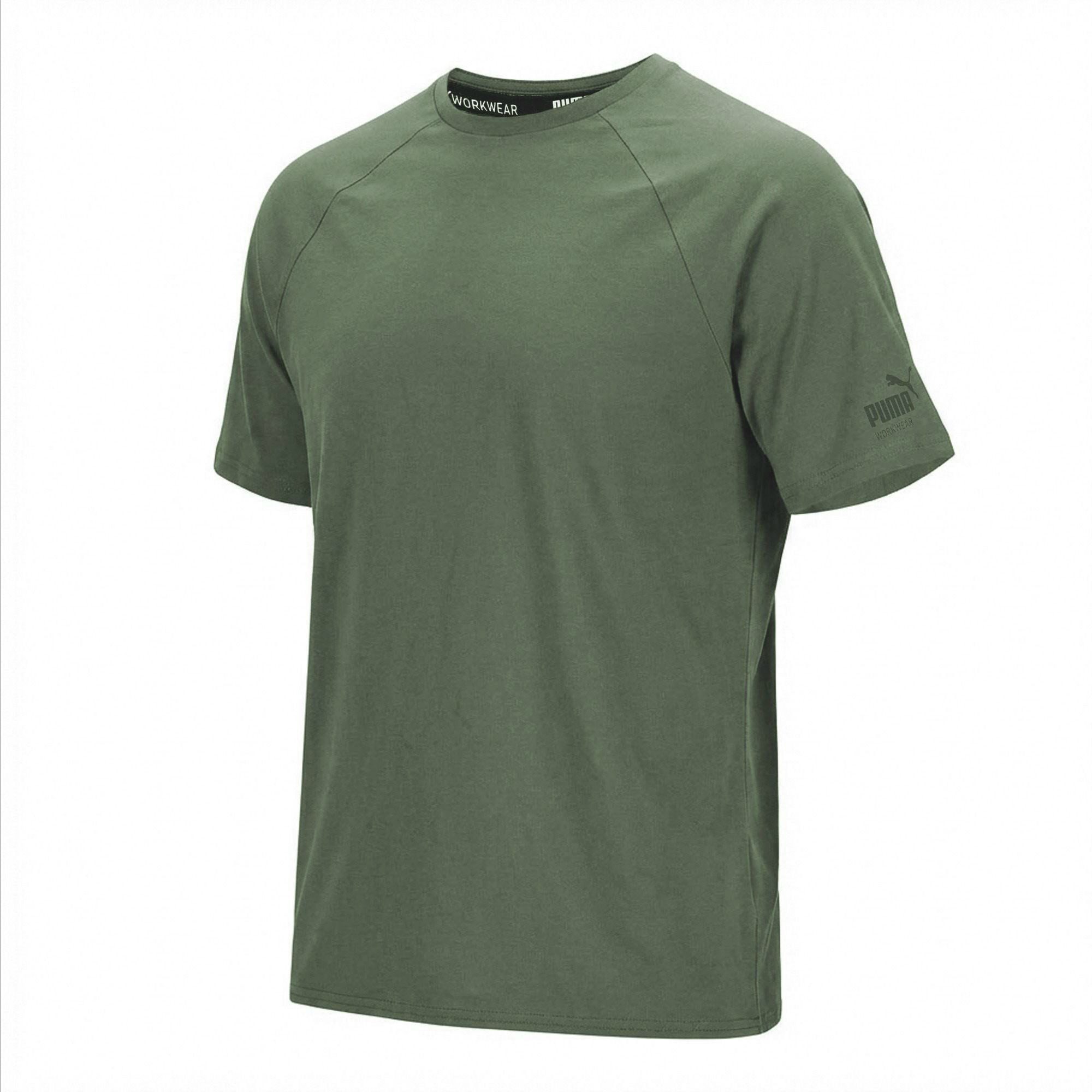 PUMA Workwear T-Shirt Herren Shirt aus 100% Baumwolle - Robustes und Atmungsaktives Gewebe Bequeme Passform - Rundhals - Für Handwerk Logistik und Werkstatt