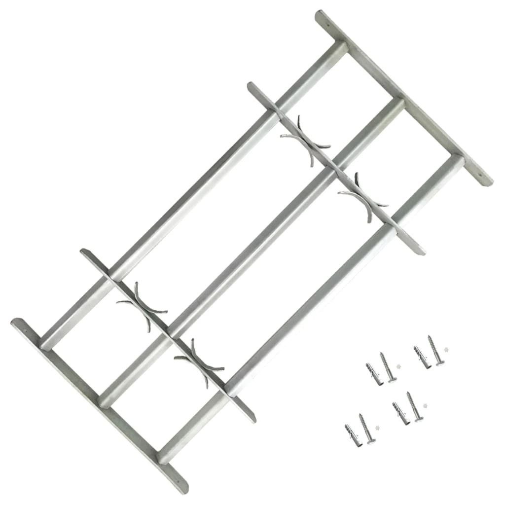 vidaXL Fenster Fenstergitter Verstellbar mit 3 Querstäben 700-1050 mm, (1 St)