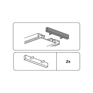 Schienensystem Gardinia Endstück für Aluminium-Vorhangschiene, GARDINIA, standard