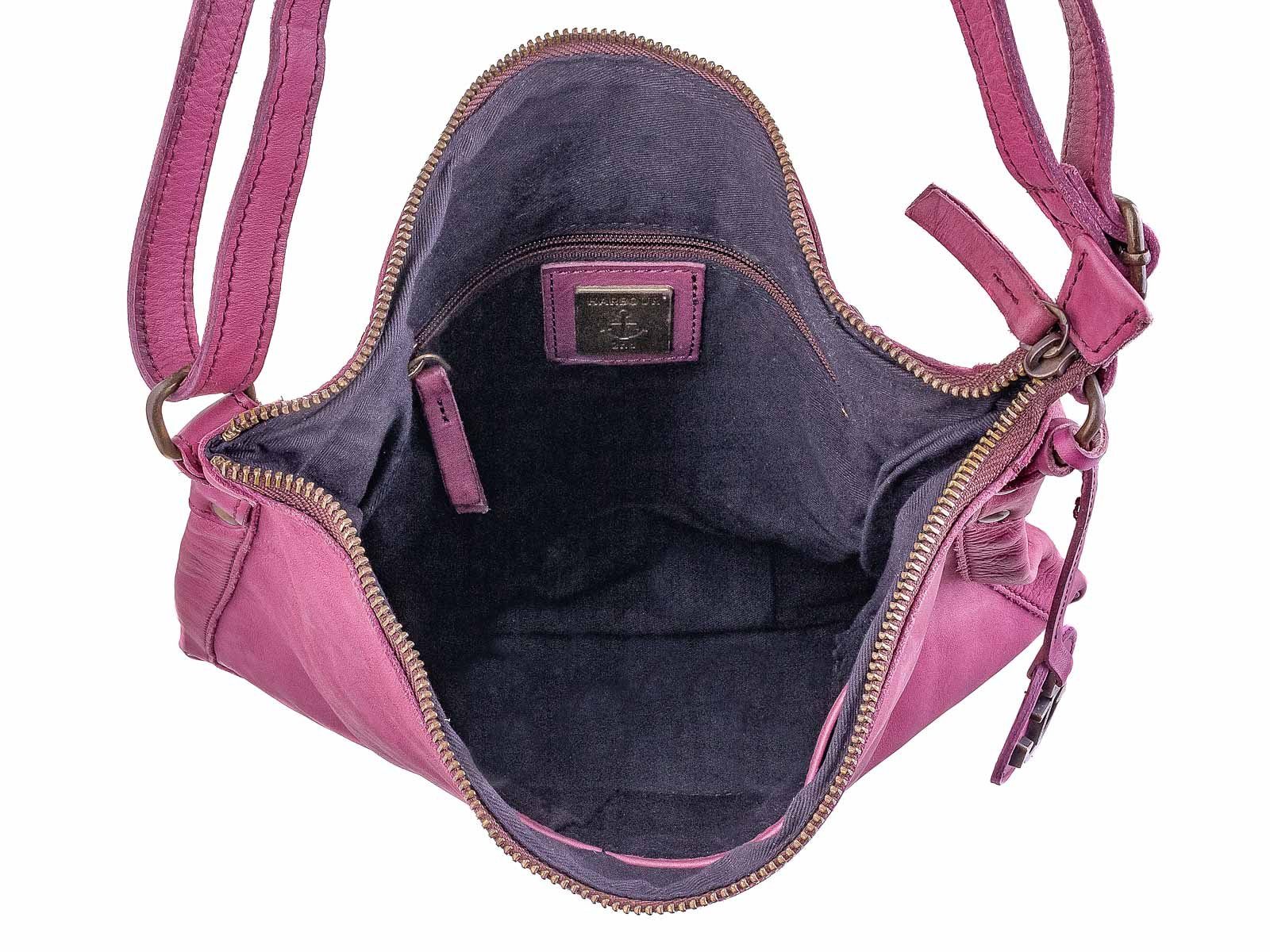 gewaschenes Leder lila 2nd Shopper Leder Vera HARBOUR 2nd Harbour Shopper (1-tlg),