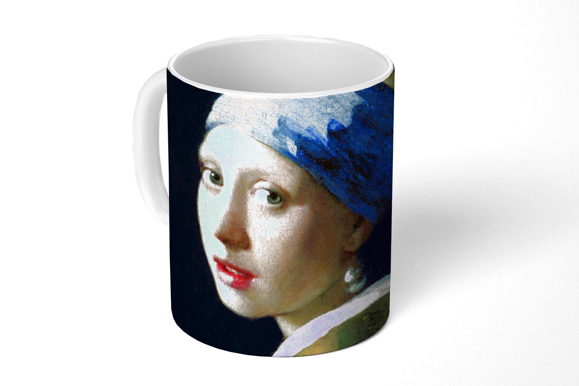 MuchoWow Tasse Das Mädchen mit dem Perlenohrring - Johannes Vermeer, Keramik, Kaffeetassen, Teetasse, Becher, Teetasse, Geschenk