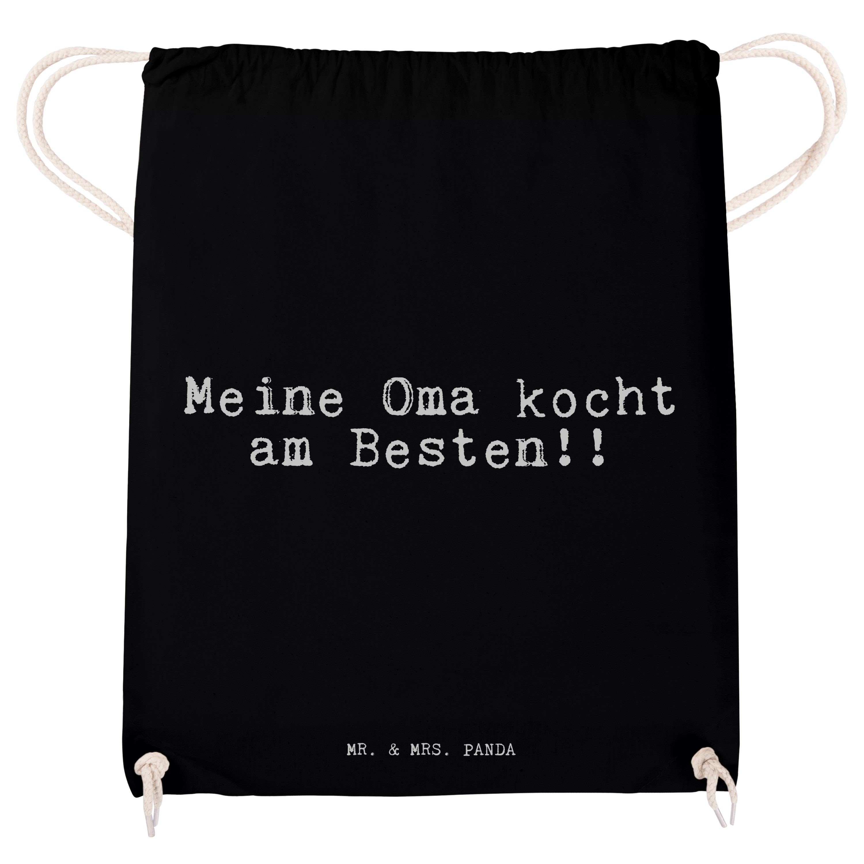 Sporttasche Schwarz kocht Mr. Stoffbeutel, Großeltern, - Mrs. (1-tlg) - Geschenk, & Oma am... Panda Meine
