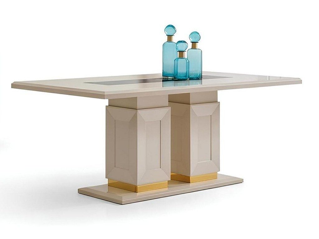 Xlmoebel Esstisch Moderner ausziehbarer Esstisch aus Holz in Braun und Schwarz (1-St), Made in Europa