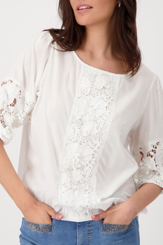 Monari Blusenshirt 409696 cream günstig online kaufen