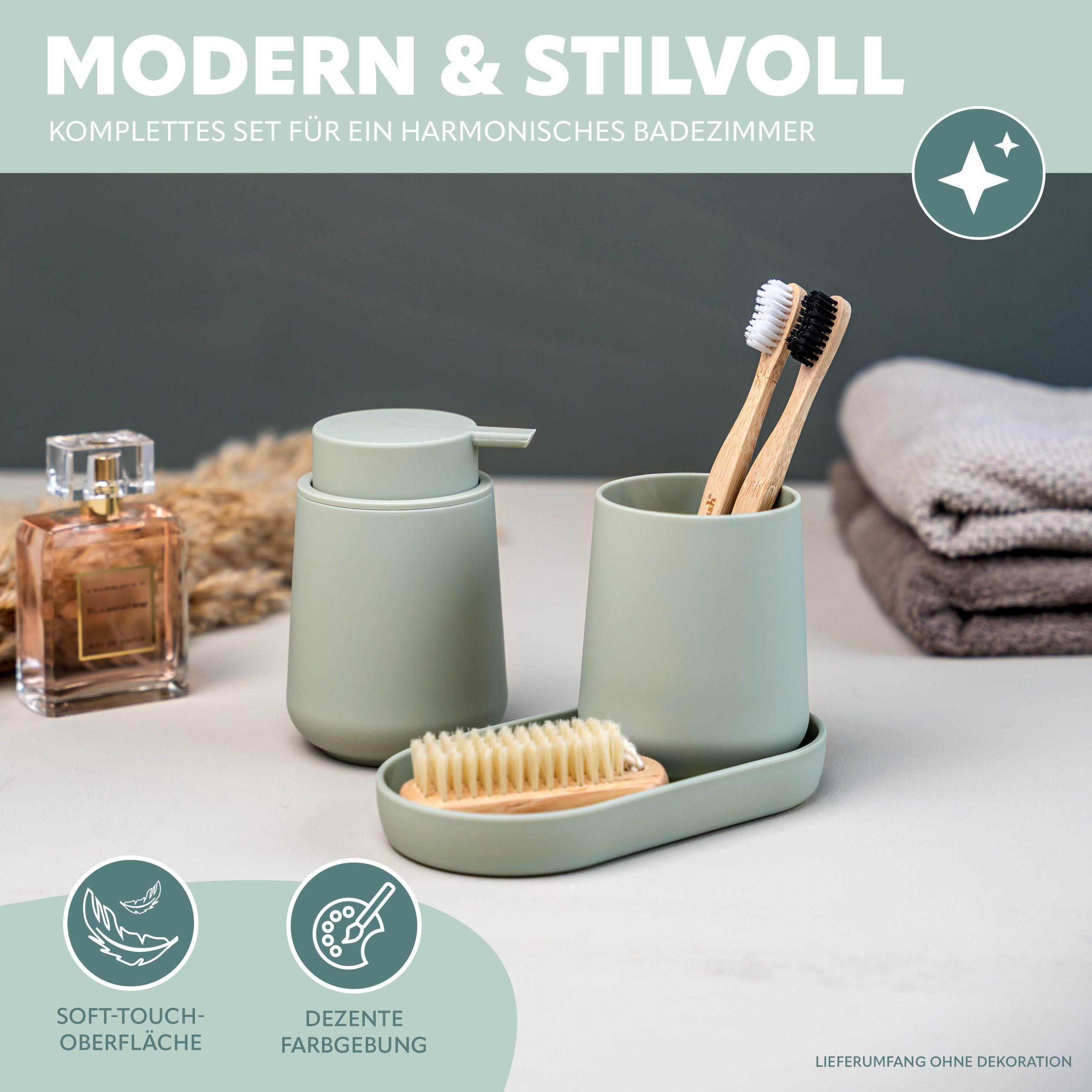 eluno Badaccessoire-Set TESERO 3tlg. Soft-Touch günstig online kaufen