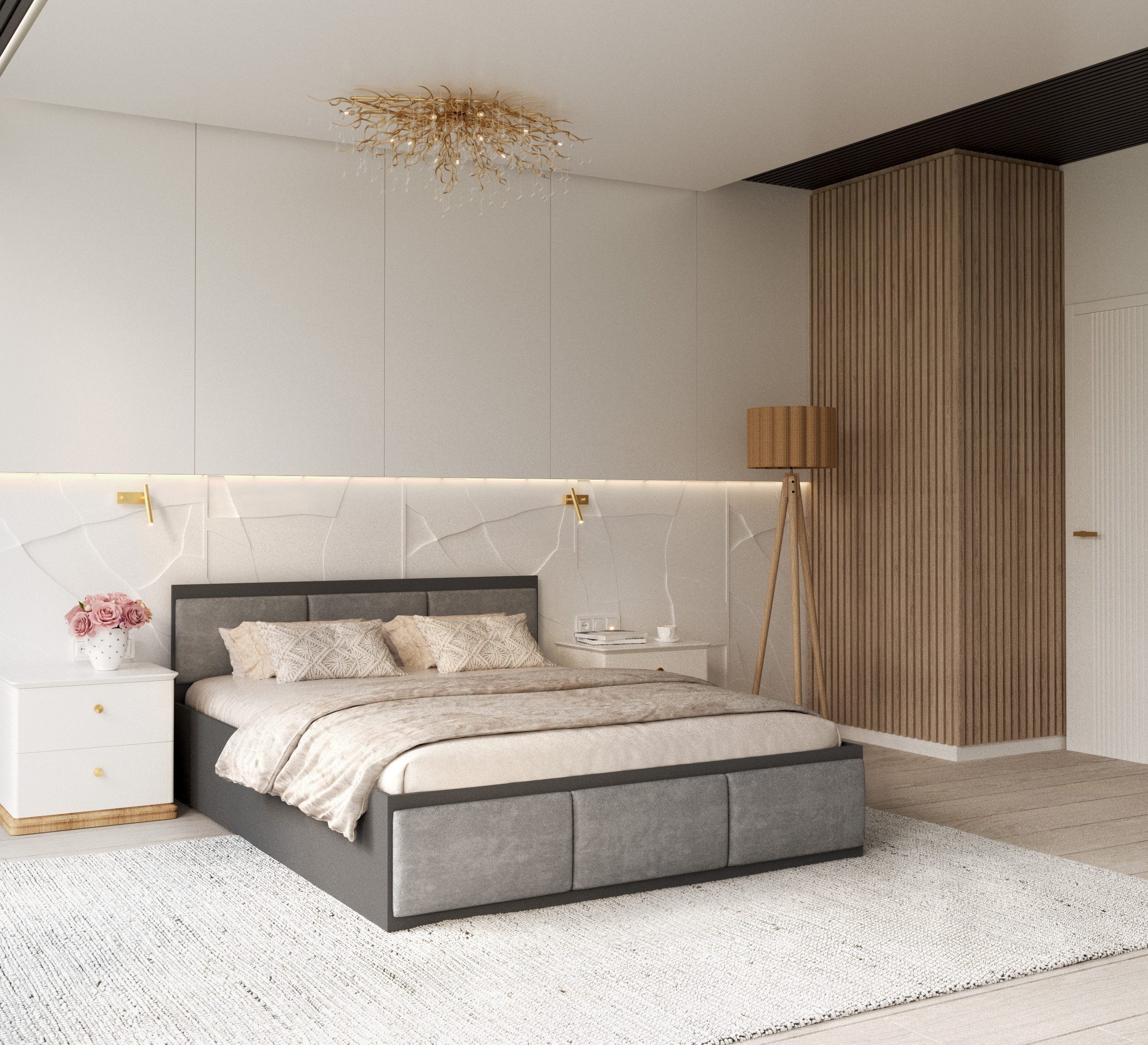 FDM Stauraumbett mit Bettkasten und Lattenrost 120x200, 140x200, 160x200, 1 günstig online kaufen