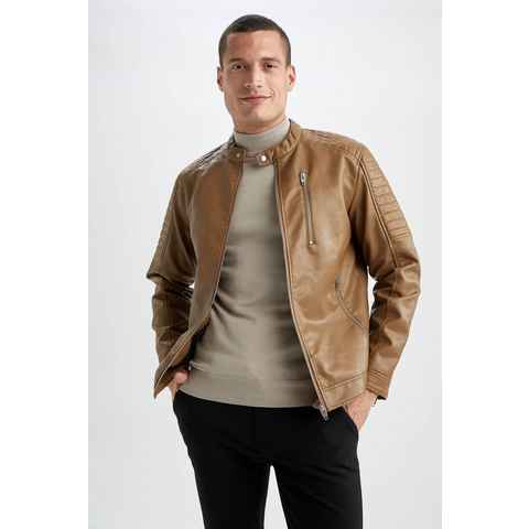 DeFacto Lederimitatjacke Herren Lederimitatjacke SLIM FIT