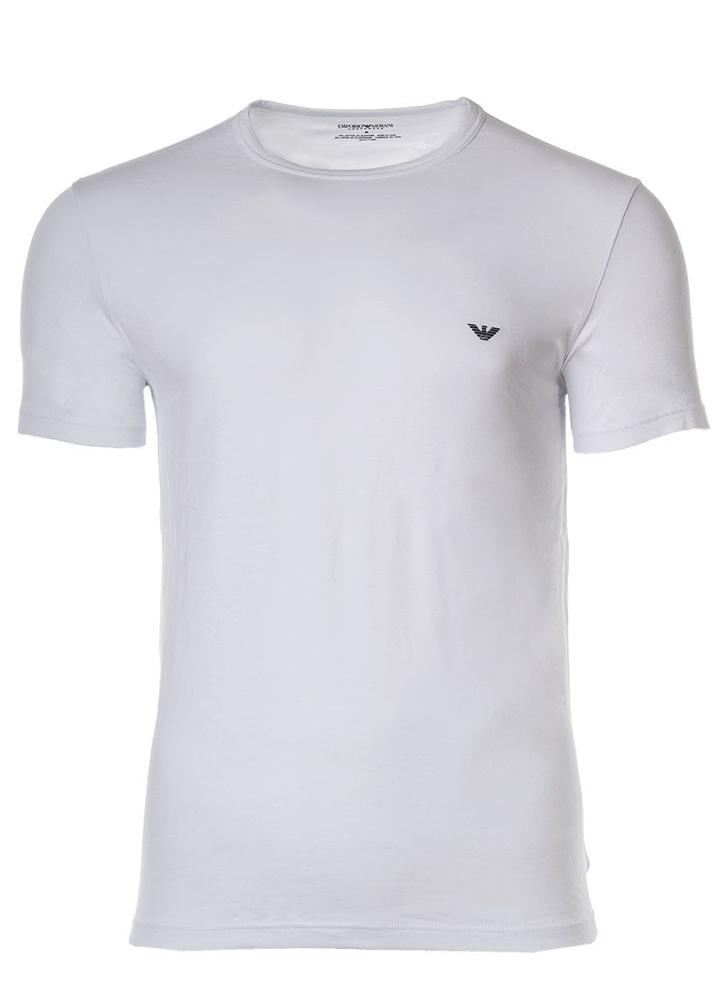 Neck, Emporio - 2er Crew T-Shirt Pack Armani weiß/marine Rundhals Herren T-Shirt