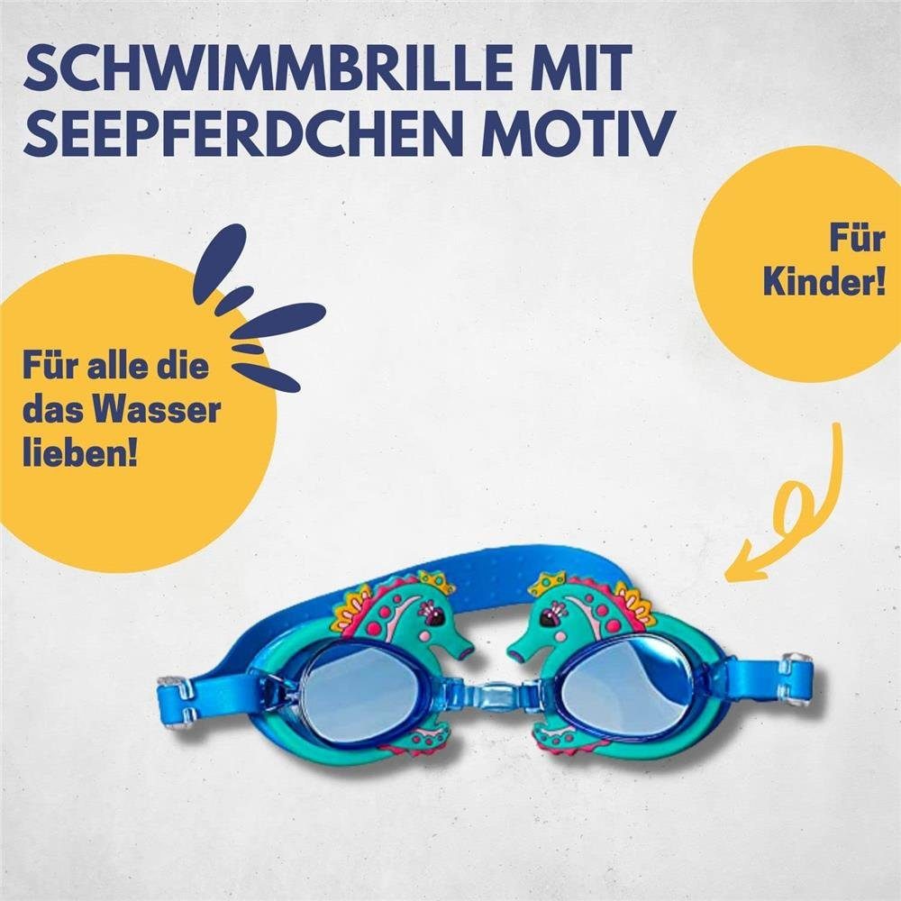 Best Sporting Schwimmbrille Seepferdchen, UV-Schutz, Anitbeschlagschutz, für Kinder 2-8 Jahren