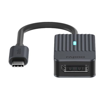 Rapoo UCA-1005 USB-C Adapter, USB-C auf DisplayPort, Grau USB-Adapter USB-C zu DisplayPort, 15 cm