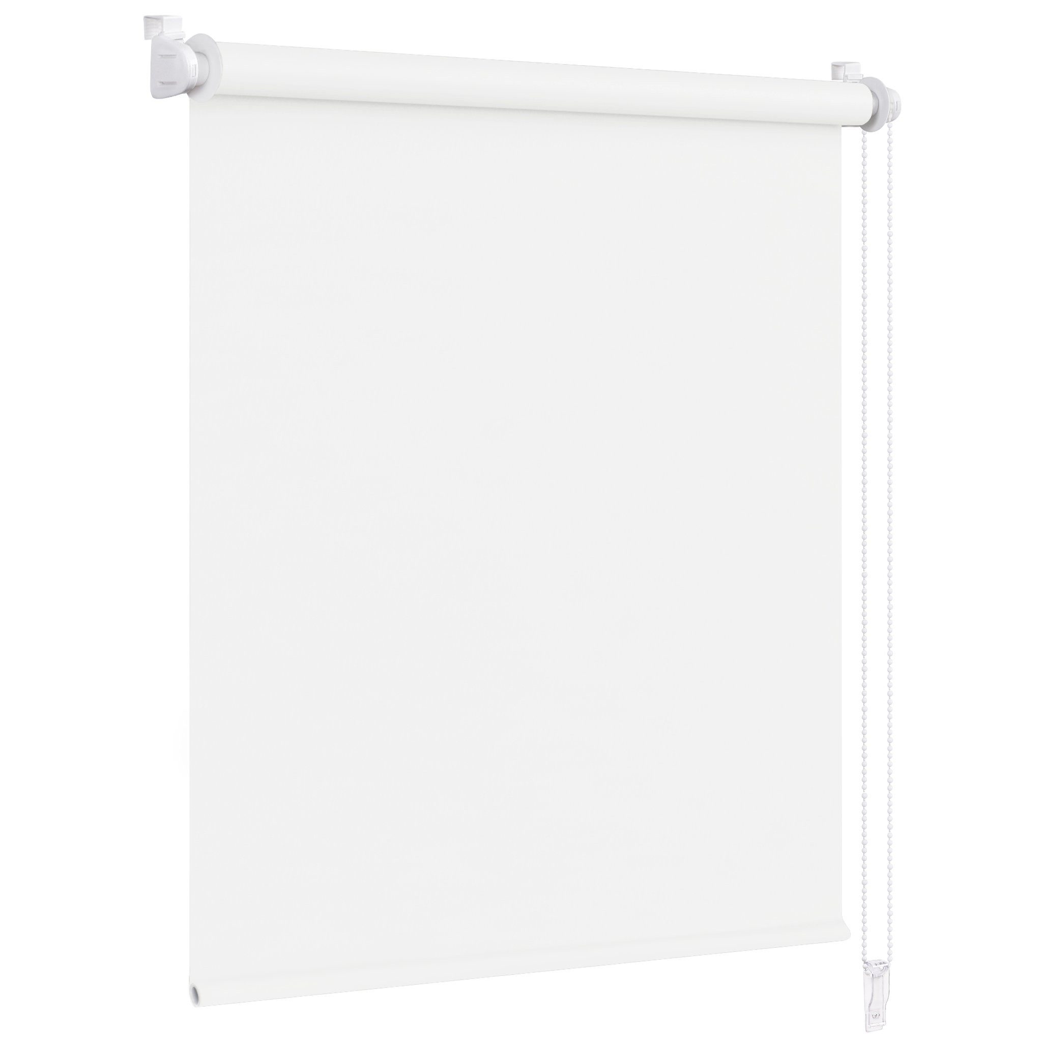 Verdunklungsrollo Klemmfix Verdunkelungsrollo 45x150 cm weiß [Stoffbreite: 42cm], Victoria M., blickdicht, ohne Bohren, freihängend, Klemmfix, mit Kindersicheru – Bild 5 von 5
