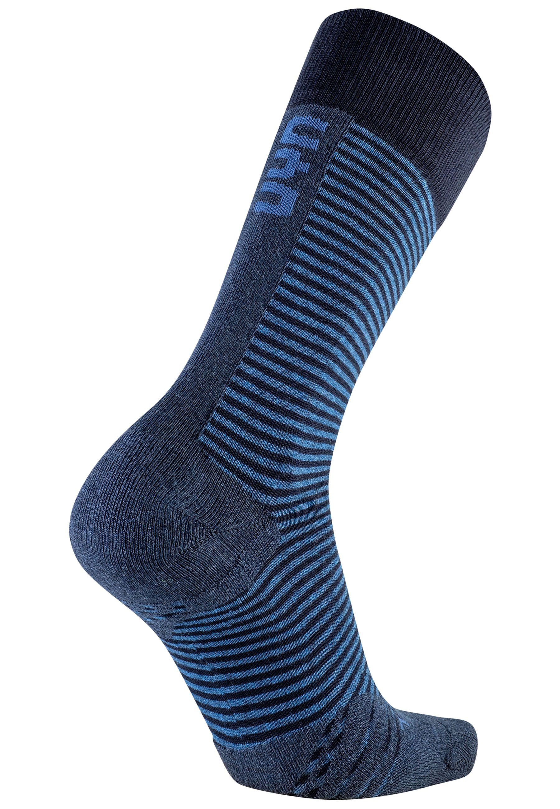 UYN Socken Athlesyon Comfort Stripes (1-Paar) dunkelblau