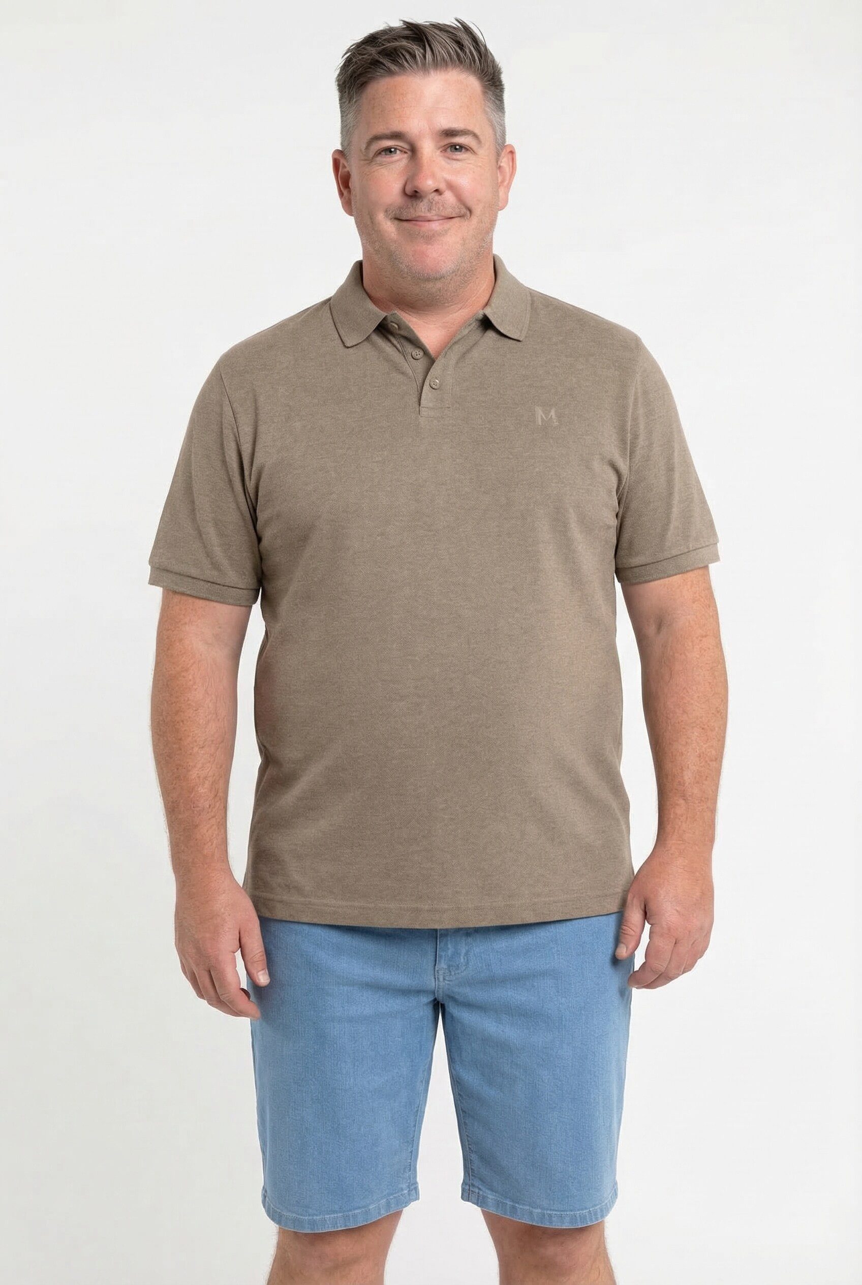 Men Plus Poloshirt Poloshirt Basic Piqué Halbarm