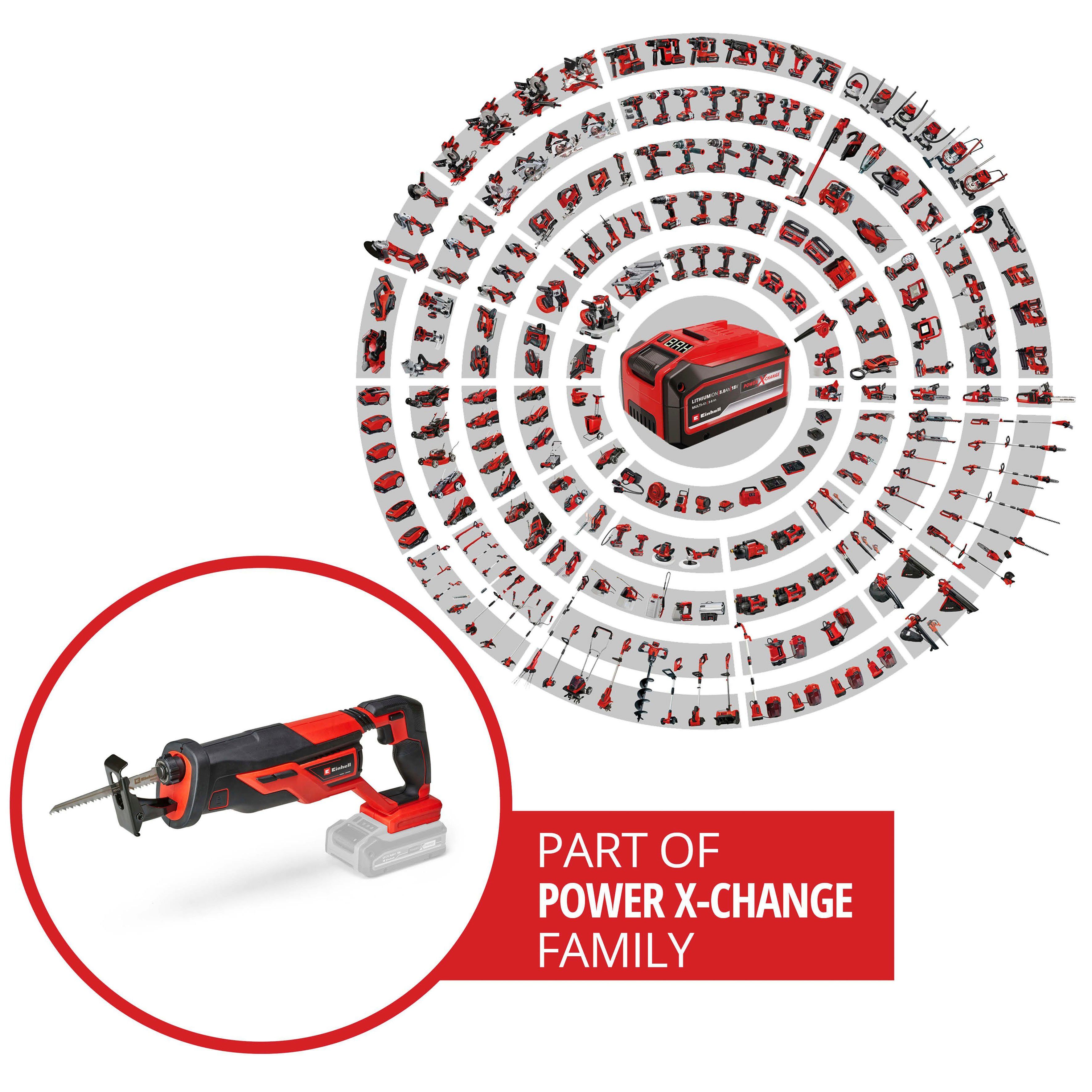 - ohne und X-Change, Solo, Power Ladegerät Säbelsäge Akku TE-AP 18/26 Einhell Li