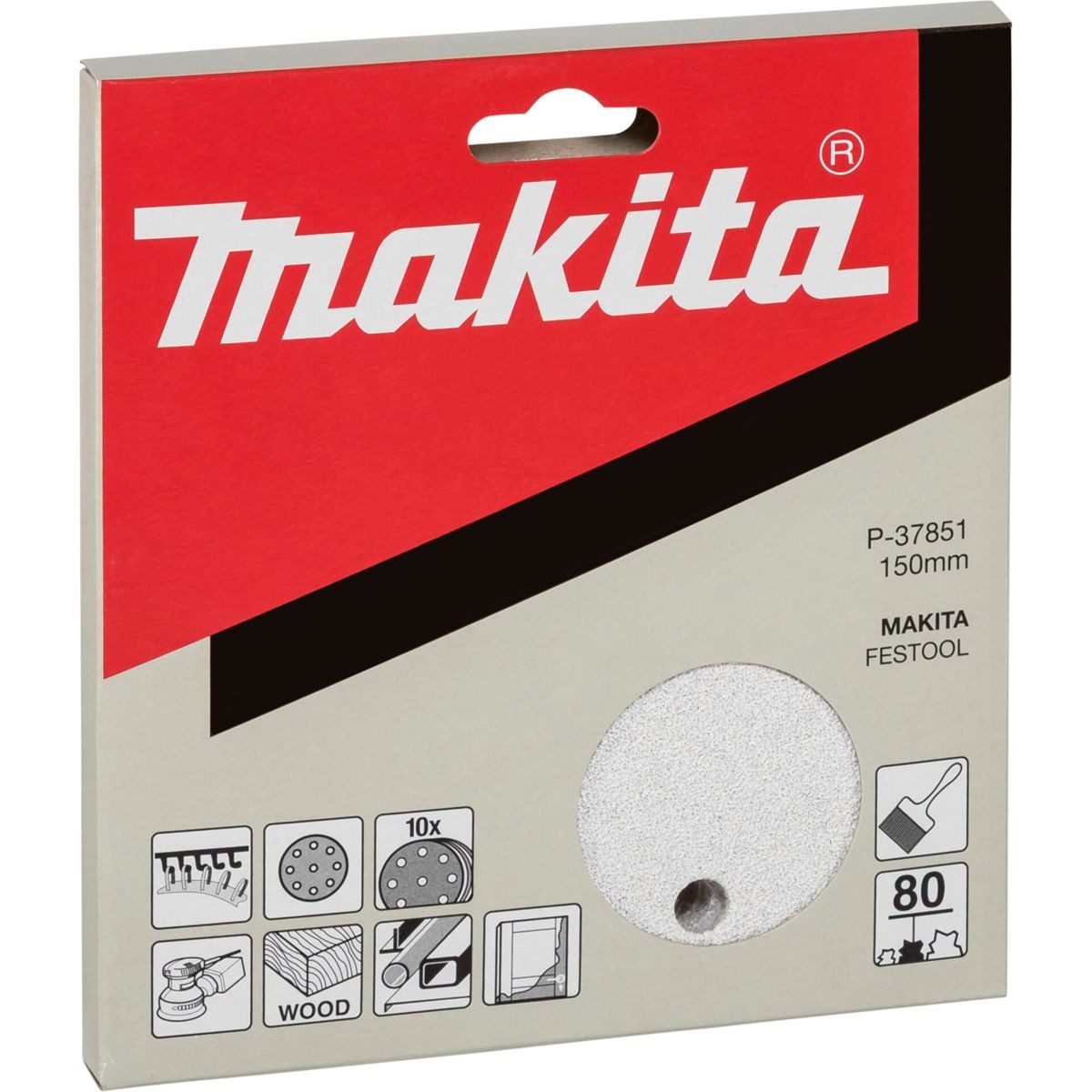 Makita Schleifpapier Schleifpap. Kl.150mm K80 10St.