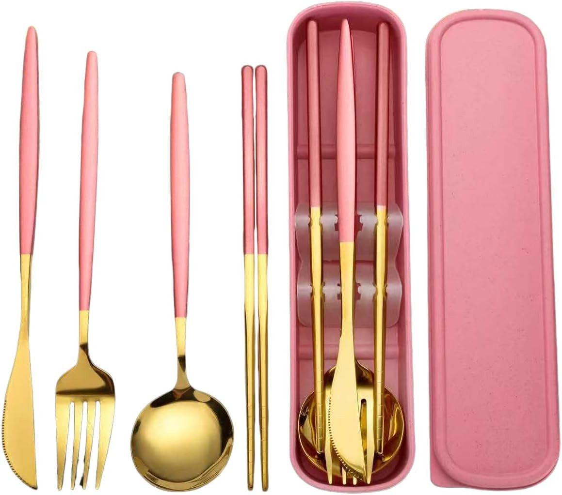 FELIXLEO Besteck-Set Edelstahl-Besteckset mit Aufbewahrungsbox, 4-teiliges, Besteckset (1-tlg)