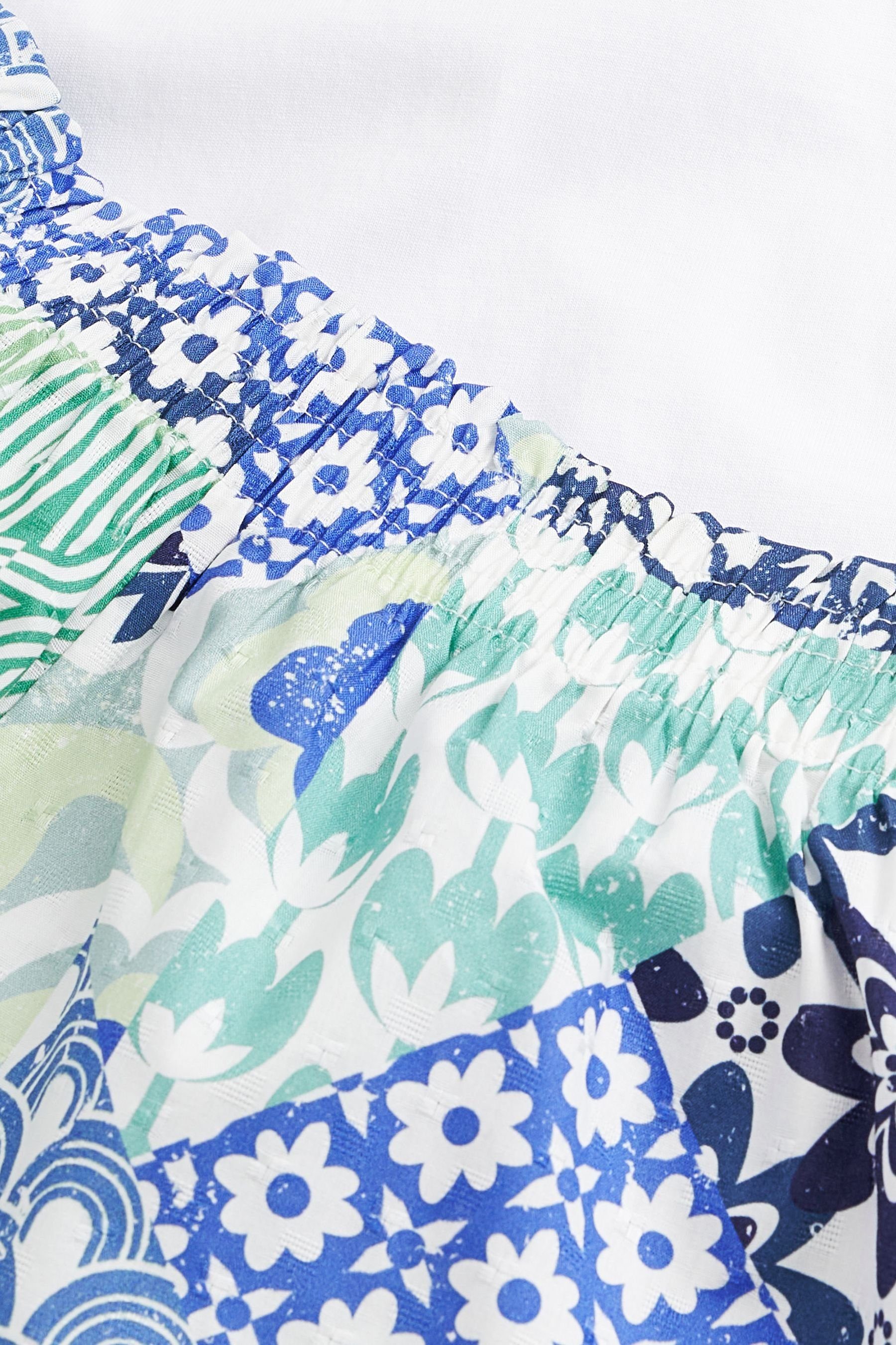 Pyjama Blue/White Next Schlafanzüge Kurze Webmaterial, 2er-Pack tlg) aus (4
