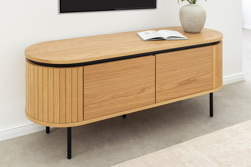 riess-ambiente TV-Board ATELIER 120cm natur/schwarz – günstig online kaufen