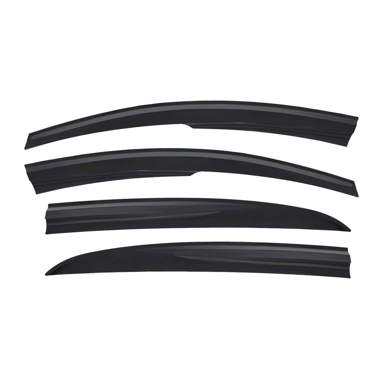 OMAC Lüftungsgitter 4x Windabweiser für Hyundai i20 Schrägheck 2008-2015 Acryl Dunkel (4 St), Aerodynamisch, Einfache Montage, Waschstraßenfest