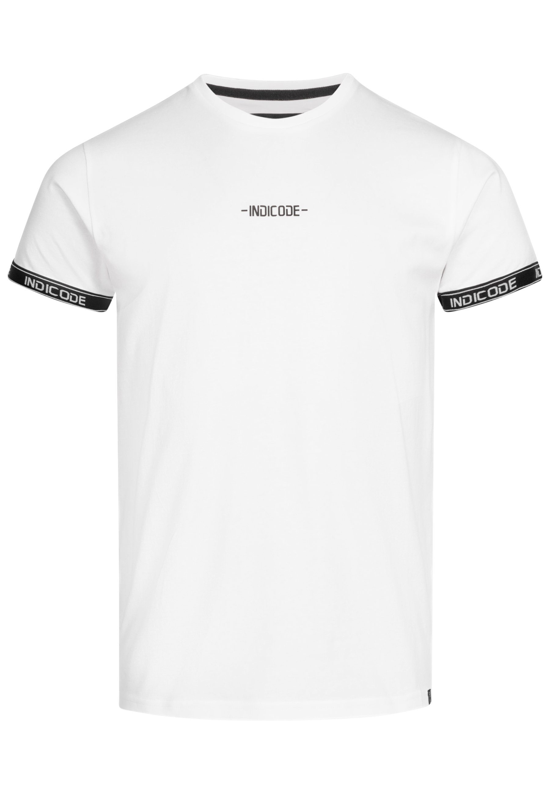 Indicode T-Shirt Herren Lutzy Shirt Tee Herrenshirt mit dezentem Logoprint günstig online kaufen