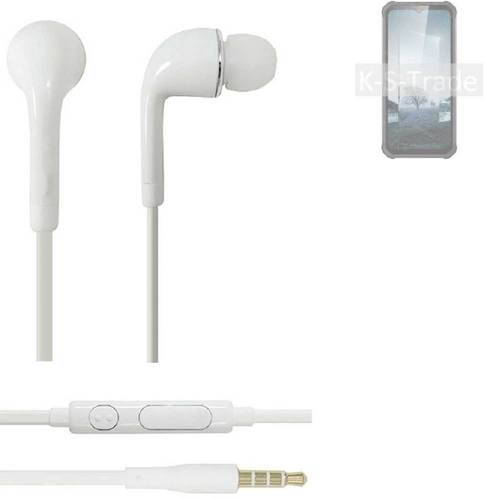 K-S-Trade für Oukitel WP22 3,5mm) In-Ear-Kopfhörer Lautstärkeregler u weiß Mikrofon (Kopfhörer mit Headset