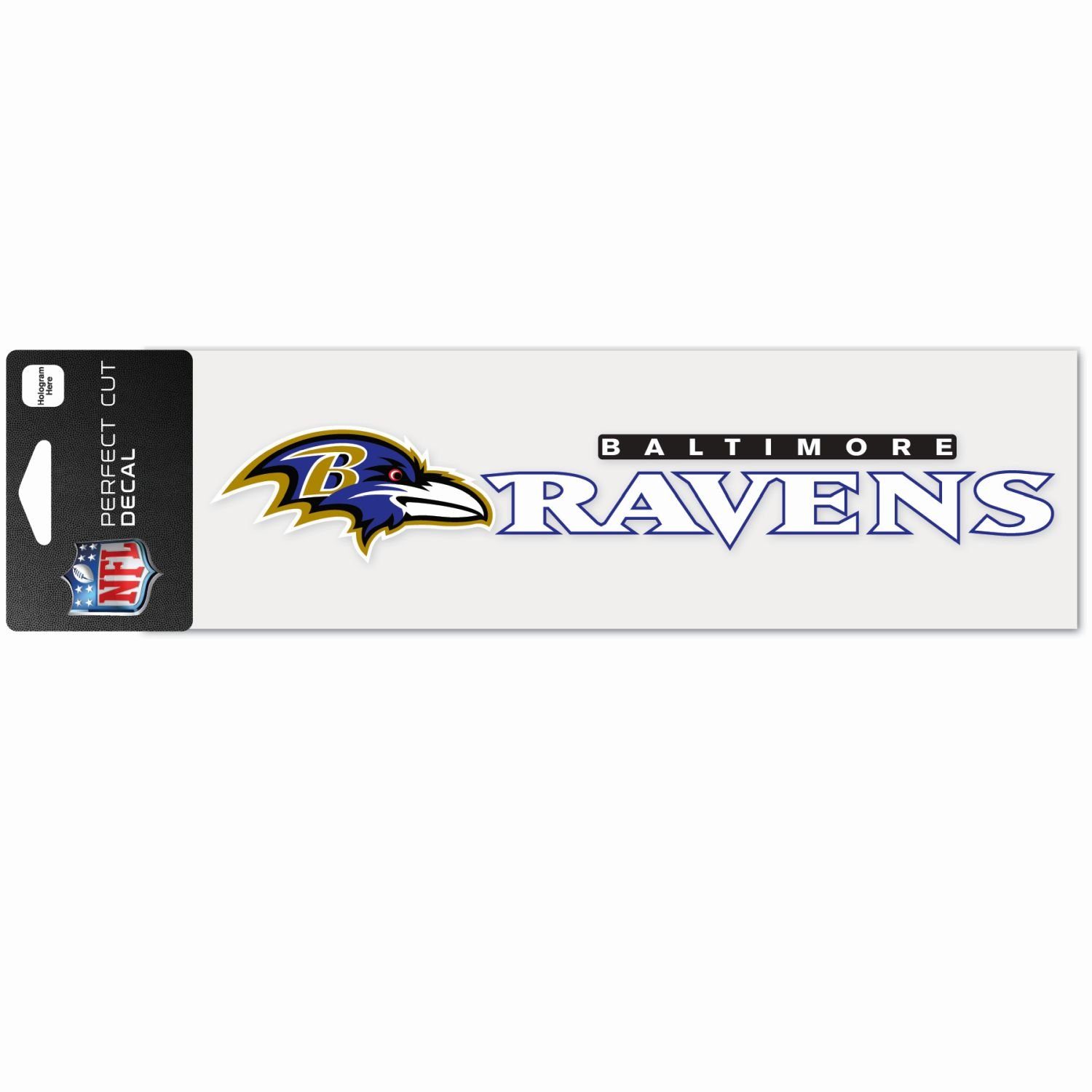 Ravens Perfect Aufkleber NFL WinCraft 8x25cm Wanddekoobjekt Cut Baltimore
