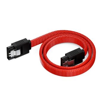 deleyCON deleyCON 3x 50cm SATA 3 Nylon Kabel HDD SSD 6Gbit/s 2 Stecker Gerade Computer-Kabel