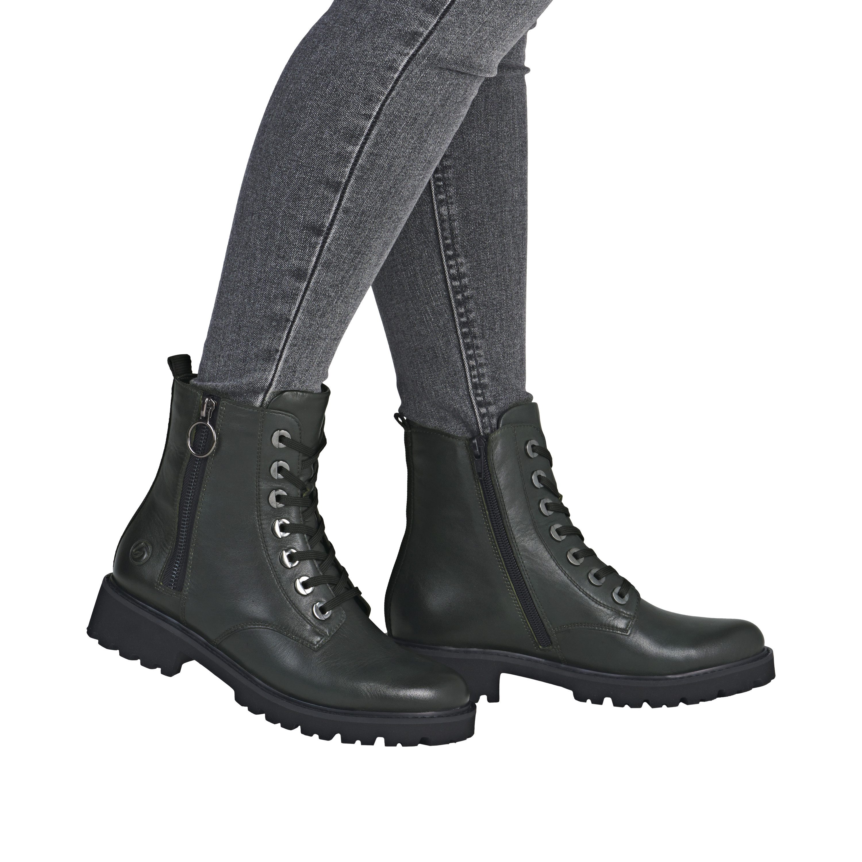 Remonte Schnürstiefelette Blockabsatz, Stiefelette, Schnürboots, im modischen Used Look