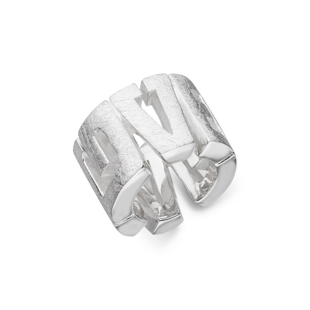 (Sterling SKIELKA hochwertige 925) Goldschmiedearbeit Silberring "LOVE" Ring aus DESIGNSCHMUCK Silber Silber Deutschland (1-tlg),