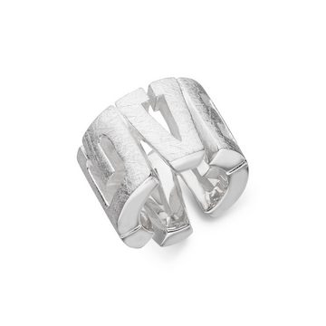 SKIELKA DESIGNSCHMUCK Silberring Silber Ring "LOVE" (Sterling Silber 925) (1-tlg), hochwertige Goldschmiedearbeit aus Deutschland