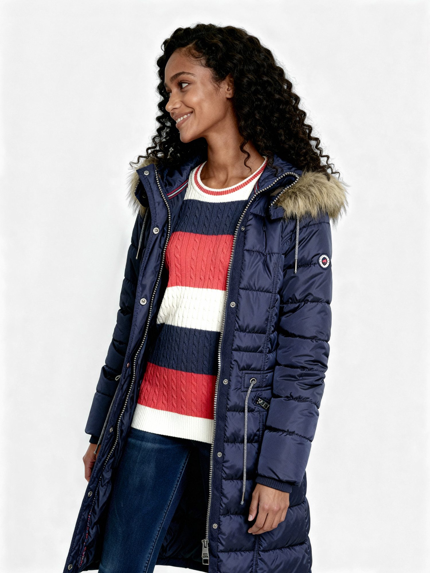 KangaROOS Rundhalspullover mit modischen Blockstreifen & trendigem Strickmuster