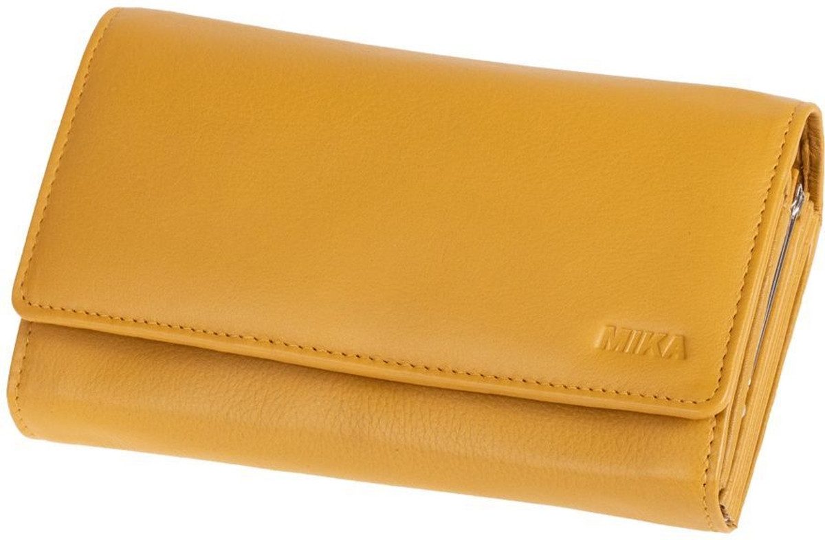 Mika Gürteltasche Damengeldbörse Leder ca 17x10x4,5cm gelb