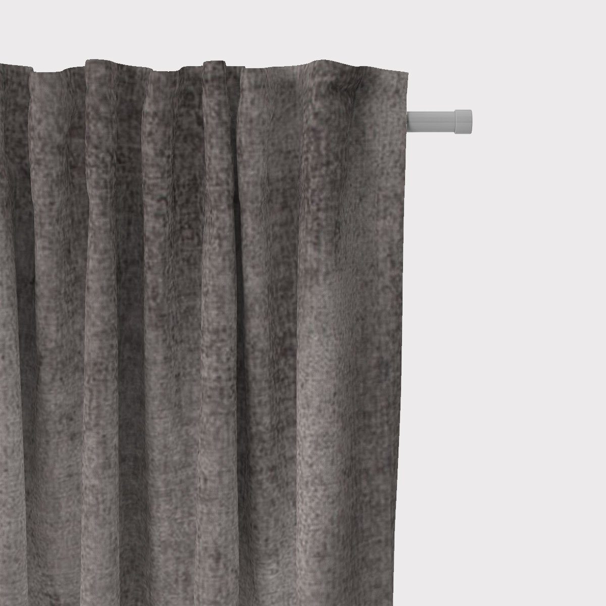 Vorhang SCHÖNER LEBEN. Vorhang Thermovorhang Soft Teddy Deluxe grau 245cm