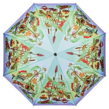 von Lilienfeld Taschenregenschirm Motivschirm Frösche Windfest Auf-Zu-Automatik Stabil, Tiermotiv