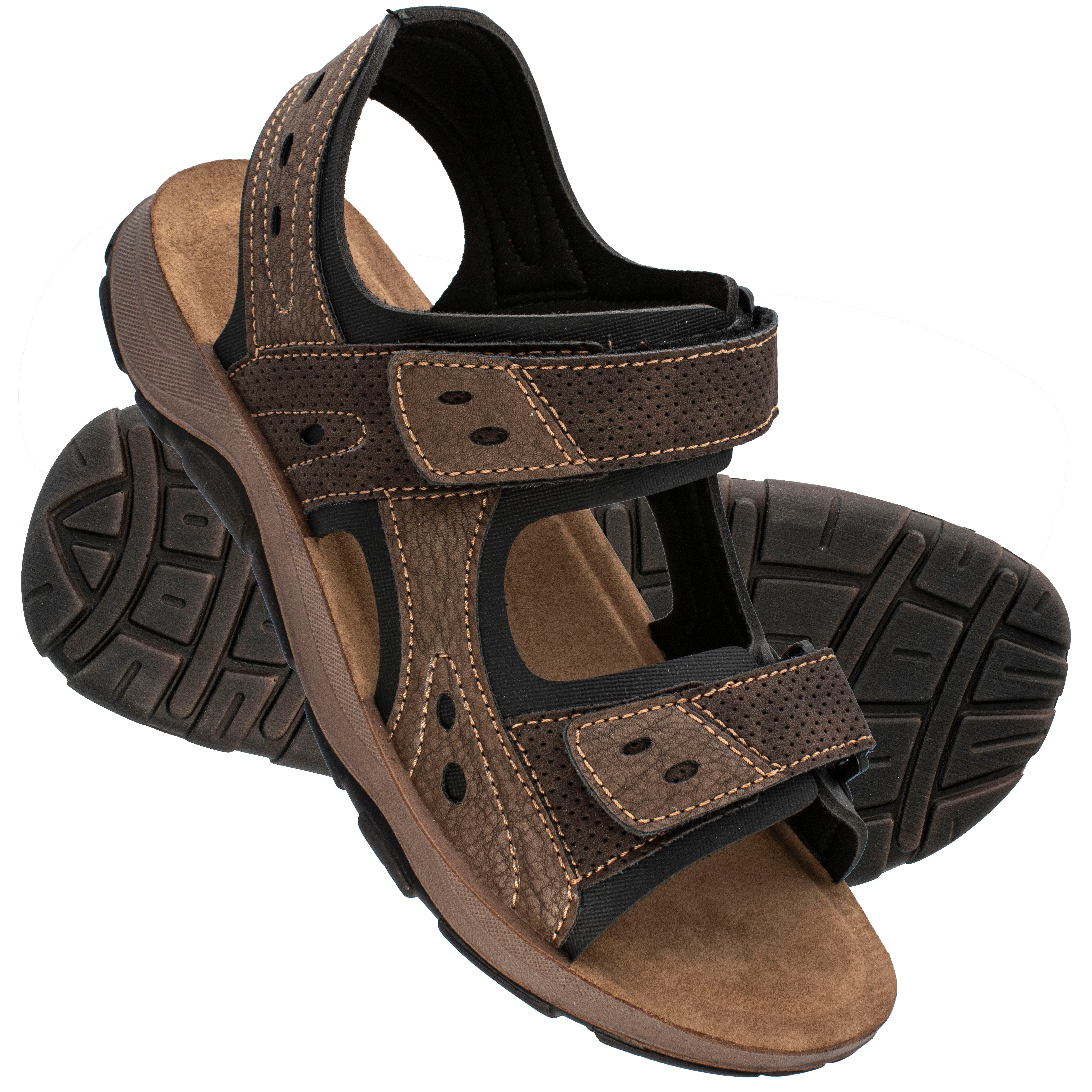 Fischer-Markenschuh Trekking Sandale aus Vegano (Lederimitat), Synthetik-Futter, Leichte PU-Sohle